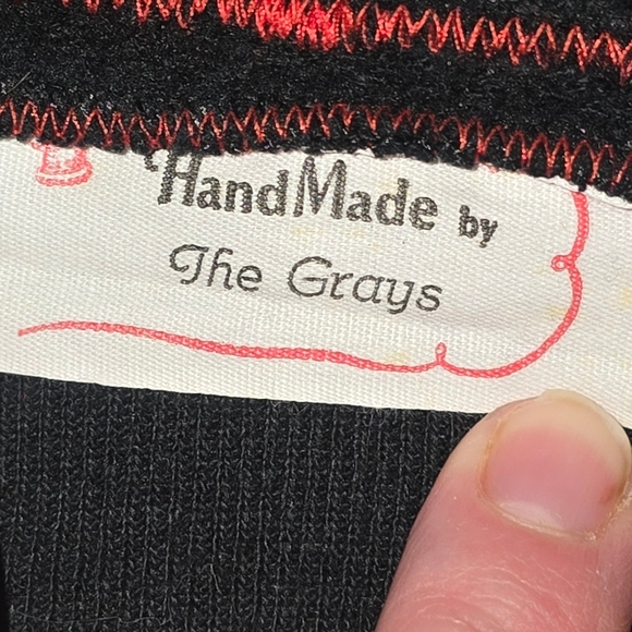 Men's Denim and Black Jacket with Colorful Patterns - Picture 3 of 7